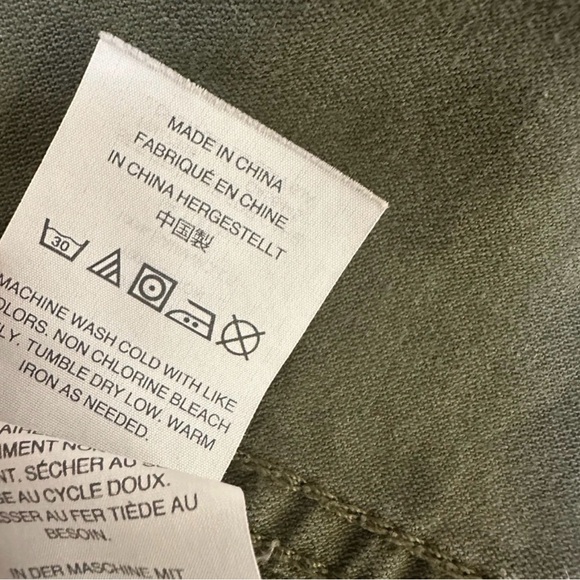 Madewell Surplus Jacket Utility Field Military Full Zip Sharp Casual in Olive 🫒 - Picture 13 of 13